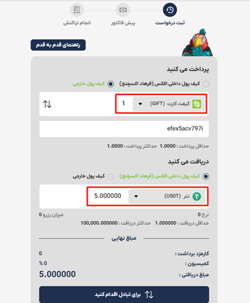 گیفت کارت تتری
