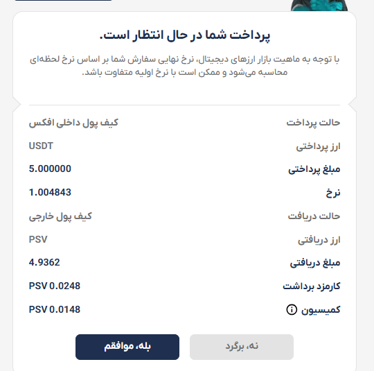پیشفاکتور خرید پریمیوم ووچر در صرافی افکس